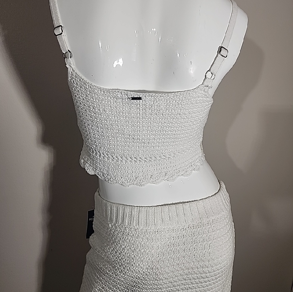 White Crochet Knit Skirt And Top – Women - Picture 5 of 9